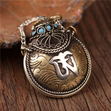 Load image into Gallery viewer, Hand-made Tibetan retro folk style Gagawu box small pot necklace pendant for men and women
