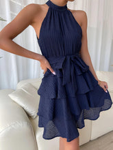 Load image into Gallery viewer, Women&#39;s panels sleeveless ruffled dresses
