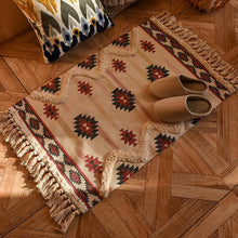 Load image into Gallery viewer, Nordic style cotton tassel woven floor mats Bedroom bedside mats Simple modern carpets
