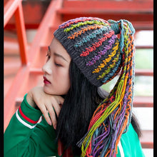 Load image into Gallery viewer, Fashion woolen hat female reggae dirty braids warm hip-hop knitted hat wig hat personality funny
