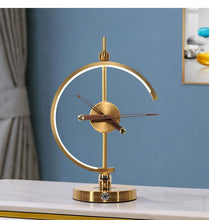 Load image into Gallery viewer, Creative clock lamp modern simple bedroom bedside light luxury decoration mobile phone intelligent wireless charging and storage lamp
