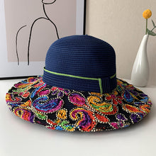 Load image into Gallery viewer, Shade hat beach women&#39;s summer ethnic style sunscreen straw hat
