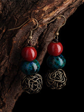 Load image into Gallery viewer, Original Handmade Ceramic Earrings Tibetan Jewelry, Ethnic Minority Style Earrings, Retro Literary Earrings

