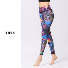 Load image into Gallery viewer, Printed Floral Yoga Pants Tight Exercise Yoga Clothing Slim Fitness Yoga Suit
