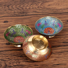 Load image into Gallery viewer, Tibet colorful bowls of candy bowls for fruit bowls and snacks for creative living room ornaments bowls Peacock bowls for Buddha bowls

