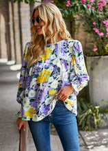 Load image into Gallery viewer, Women&#39;s floral temperament top versatile shirt
