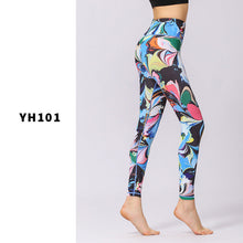 Load image into Gallery viewer, Printed Floral Yoga Pants Tight Exercise Yoga Clothing Slim Fitness Yoga Suit
