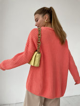 Load image into Gallery viewer, Women&#39;s sweater loose candy color round neck sweater
