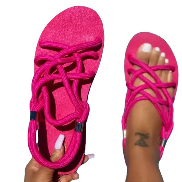 women's solid color beach sandals