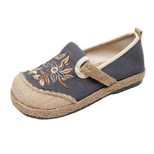 Load image into Gallery viewer, New Cloth Shoes Women&#39;s Hand Wrapped Hemp Edge PVC Soft Sole Overshoes Ethnic Style Shallow Mouth Embroidered Shoes
