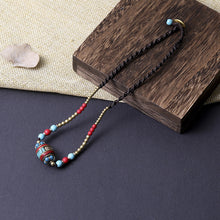 Load image into Gallery viewer, Tibetan ethnic style Nepal beads woven clavicle chain retro simple Joker fashion niche necklace
