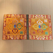 Load image into Gallery viewer, Tibetan Style Cloth Mat Embroidered with Eight Auspicious Crosses, Diamond Pestle, Bell Pestle, Tablecloth

