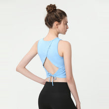 Load image into Gallery viewer, Sports vest women&#39;s fashion yoga beauty back blouse leisure fitness running shock vest
