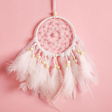 Load image into Gallery viewer, Original silver gray dream catcher 2 ring Indian feather hanging art gifts to bestie friends creative valentine's day gifts
