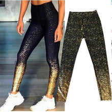 Load image into Gallery viewer, Pad Hot stamping Two Piece Suit Women Patchwork Yoga Set Sport Fitness Women Pants Leggings Push Up Yoga Pants Summer Sportswear
