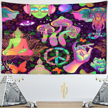 Load image into Gallery viewer, Psychedelic Mushroom Indian Mandala Tapestry Wall Hanging Bohemian Gypsy Psychedelic Tapiz Witchcraft Tapestry

