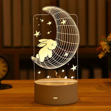 Load image into Gallery viewer, Romantic Love 3D Acrylic Led Lamp for Home Children's Night Light Table Lamp Birthday Party Decor Valentine's Day Bedside Lamp
