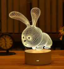 Load image into Gallery viewer, Romantic Love 3D Acrylic Led Lamp for Home Children's Night Light Table Lamp Birthday Party Decor Valentine's Day Bedside Lamp
