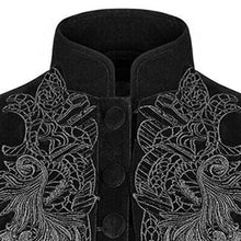 Load image into Gallery viewer, Women Gothic Vintage Overcoat Black Coat Zipper Outwear Plus Sizes Retro Bandage Lace Up Jacket
