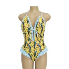 Load image into Gallery viewer, Sweet Print Floral Ins Style One Piece Swimsuit
