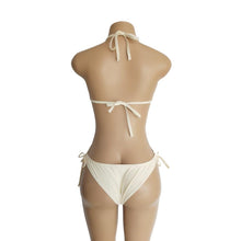 Load image into Gallery viewer, Deep V-neck Tassels Halterneck One-piece Swimwear
