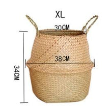 Load image into Gallery viewer, Seaweed Wicker Basket Rattan Hanging Flowerpot Flowerpot Dirty Clothes Dirty Clothes Basket Storage Basket   WF1015
