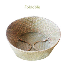 Load image into Gallery viewer, Seaweed Wicker Basket Rattan Hanging Flowerpot Flowerpot Dirty Clothes Dirty Clothes Basket Storage Basket   WF1015
