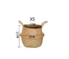 Load image into Gallery viewer, Seaweed Wicker Basket Rattan Hanging Flowerpot Flowerpot Dirty Clothes Dirty Clothes Basket Storage Basket   WF1015
