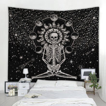 Load image into Gallery viewer, Simple Skull printing big wall mounted cheap hippie wall hanging bohemian wall tapestry mandala wall art decoration
