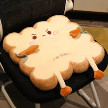 Load image into Gallery viewer, Simulation Bread Toast Cushion Stuffed Memory Foam Sliced Bread Food Pillow Sofa Chair Decor Seat Cushion Cute Student Chair Pad
