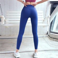 Load image into Gallery viewer, Soft solide yoga pants sportswear women fitness leggings joga leggins femme legence gym new yoga pants love peach hip leggings
