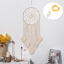 Load image into Gallery viewer, Star Moon Sun Dream Catcher Boho Home Wall Decor Girls Kids Nursery Garden Decoration Outdoor Gifts With Light
