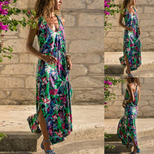 Load image into Gallery viewer, Summer Women Fashion Sexy Causal Elegant Sleeveless Floral Hollow-out Back Maxi Dress
