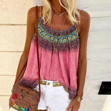 Load image into Gallery viewer, Summer Womens Tank Casual Boho Print Tops
