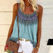 Load image into Gallery viewer, Summer Womens Tank Casual Boho Print Tops
