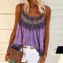 Load image into Gallery viewer, Summer Womens Tank Casual Boho Print Tops
