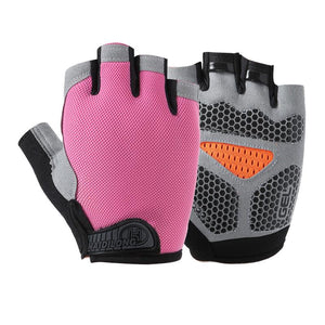 Summer men/women fitness gloves gym weightlifting cycling yoga bodybuilding training thin breathable non-slip half finger gloves -2