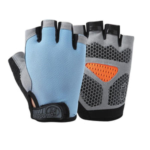 Summer men/women fitness gloves gym weightlifting cycling yoga bodybuilding training thin breathable non-slip half finger gloves -2