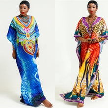 Load image into Gallery viewer, Swim Cover Up Sun Kaftan Praia Pareo Plus Size Plage Tunique Output Capes Beach Outings For Woman
