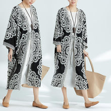 Load image into Gallery viewer, Plus-Size Increase Long Cardigan Tie Shawl National Style Retro Wild Sun Protection Clothing

