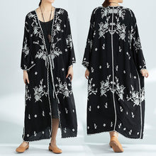 Load image into Gallery viewer, Plus-Size Increase Long Cardigan Tie Shawl National Style Retro Wild Sun Protection Clothing
