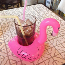 Load image into Gallery viewer, Flamingos Inflatable Floating drink holder Swimming Toy
