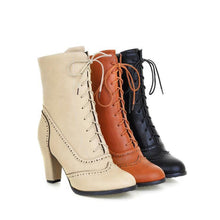 Load image into Gallery viewer, Women Fashion Bandage High-heel Boots Shoes
