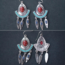 Load image into Gallery viewer, Retro Ethnic Tassel Earrings Female Pure Silver Needle Earrings
