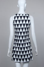 Load image into Gallery viewer, Sexy Sleeveless Triangle Black and White Print Mini Dress
