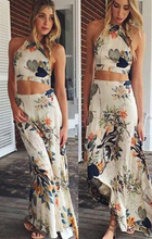 Load image into Gallery viewer, Print Sleeveless Tops Maxi Skirt Two Pieces Set
