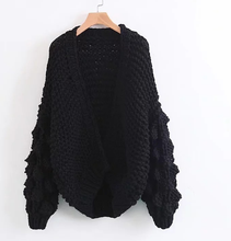 Load image into Gallery viewer, Knit Hollow Long Sleeve Cardigan Outwear Sweater
