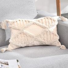 Load image into Gallery viewer, Tassels Decorative Cushion Cover 45x 45cm/30x50cm Beige Sofa Pillow Case Cover Handmade Home Decoration for living Room Bed
