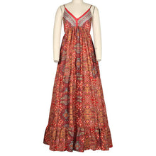 Load image into Gallery viewer, Woman&#39;s Boho Dress V-Neck Sleeveless Spaghetti Strap Long Dress
