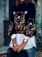 Load image into Gallery viewer, Fashion Wild Embroidery Sweater
